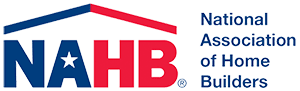 A red hb logo on a black background